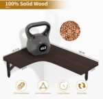 Corner Floating Shelves Wall Mounted Set of 4, Rustic Wood Storage Display Wall Shelves for Home Decor, Bathroom, Kitchen, Bedroom, Living Room, Office (Brown) - Image 4