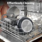 Induction Cookware Pots and Pans Set 10 Piece, BEZIA Dishwasher Safe Nonstick Cooking Pans, Stay-Cool Bakelite Handle, Scratch Resistant Kitchen Sets with Frying Pans, Saucepans & Stockpot (Black) - Image 9