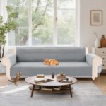 Velvet 100% Waterproof Couch Cover for Dogs Washable Sofa Covers for 3 Cushion Couch Pet Friendly Extra Large Sofa Slipcover Non Slip Furniture Protector with Pockets (X-Large, Silvery Grey) - Image 8