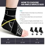 Ankle Brace for Sprained Ankle: Plantar Fasciitis and Achilles Tendonitis Relief, Heel Support for Men and Women with Strap for Foot Swelling and Compression (Pair, Black Gray, Large) - Image 3