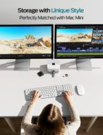MOVE SPEED Mac mini M4 Dock with 2TB NVMe SSD, 10 in 1 Aluminum Stand Hub, 10Gbps USB-C/A, 4K60Hz HDMI, SD/TF Reader, Space-Saving Vertical Design - Image 4
