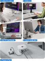MOVE SPEED Mac mini M4 Dock with 2TB NVMe SSD, 10 in 1 Aluminum Stand Hub, 10Gbps USB-C/A, 4K60Hz HDMI, SD/TF Reader, Space-Saving Vertical Design - Image 7