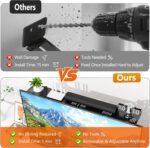 Soundbar Mount, No Drilling Steel TV Top Shelf Fits Most of Sound Bars Up to 15 Lbs, Universal Sound Bar TV Mount Bracket, Sound Bar Stand Compatible with Samsung, Sony, LG,Bose, 33.8x4.7inch - Image 3