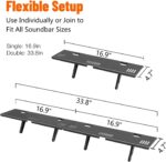 Soundbar Mount, No Drilling Steel TV Top Shelf Fits Most of Sound Bars Up to 15 Lbs, Universal Sound Bar TV Mount Bracket, Sound Bar Stand Compatible with Samsung, Sony, LG,Bose, 33.8x4.7inch - Image 5