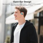 Open Ear Headphones, Bluetooth 5.4 Earbuds, 50H, Air Conduction Ear buds, HD Stereo Bass Over Ear Earphones with Earhooks, Ultra-Comfort Secure Fit, IPX7 Waterproof Headset for Working Sports, Blue - Image 4