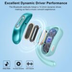 Open Ear Headphones, Bluetooth 5.4 Earbuds, 50H, Air Conduction Ear buds, HD Stereo Bass Over Ear Earphones with Earhooks, Ultra-Comfort Secure Fit, IPX7 Waterproof Headset for Working Sports, Blue - Image 6