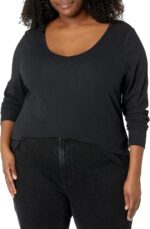 Amazon Essentials Women's Slim-Fit Layering Long Sleeve Knit Rib V-Neck Shirts (Available in Plus Size), Pack of 2 - Image 7