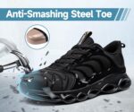 Steel Toe Shoes for Men Comfortable Safety Shoes Work Lightweight Steel Toe Sneakers Breathable Safety Sneakers Industrial Work Footwear - Image 3
