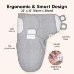 Baby Swaddle Sleep Sacks with Zipper - 3-Pack Swaddles for Newborns 0-3 Months, Infant, Baby Girls, Boys, Soft & Durable Newborn Sleep Sack, Easy Diaper Change Swaddling Blanket (Cloud) - Image 4