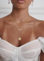 Gold/Silver Layered Necklaces for Women,Dainty 14k Gold Plated Stackable Choker Necklaces for Women,Trendy Layering Coin Chain Pendant Jewelry Set Gifts - Image 3