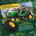 15x6.00-6nhs Lawn Mower Tires Tubeless (2 Pack),Replacement Riding Lawn Mower Front Tires,Compatible withRiding Mowers and Lawn Tractor, 3" Centered Hub and 3/4" Bushings（Yellow) - Image 7