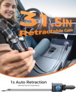 SUPERONE Retractable Car Charger, 69W Car Charger Adapter for iPhone 17 USB C Charger Fast Charging with Starry Light, Car Accessories Compatible with iPhone 17/16/15/14/13/12, iPad, Android, Pixel - Image 7