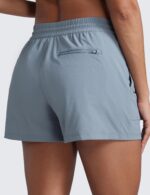CRZ YOGA Stretch Hiking Shorts for Women 3” Lightweight Cargo for Athletic Travel Outdoor with Zip Pockets Water Resistance - Image 3