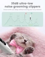 Dog Grooming Kit with LED Display, 35dB Ultra-Low Noise Dog Paw Trimmer, Cordless Hair Trimmer for Paws, Ears, Face, Rump with LED Light - Image 3