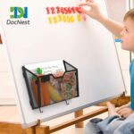 Docnest 3 Pack Magnetic Wall Mounted File Holders,Mesh Letter Organizer with Hooks, Magnetic Hanging Mail Paper Document Organizer for Office, Home, School, Black - Image 8