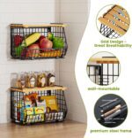Wire Fruit Basket for Kitchen Storage: Hanging and Counter Basket for Vegetable Produce - Potato and Onion Storage for Pantry 3 Pack - Image 5