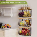 Wire Fruit Basket for Kitchen Storage: Hanging and Counter Basket for Vegetable Produce - Potato and Onion Storage for Pantry 3 Pack - Image 6