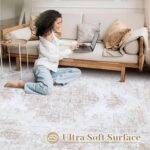 Area Rug 8x10 Living Room Rug, Machine Washable Vintage Distressed Medallion Rug Non-Slip Soft Low Pile Large Indoor Rugs for Bedroom Kitchen Dining Room Office(Beige,8'x10') - Image 5