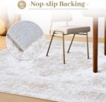 Area Rug 8x10 Living Room Rug, Machine Washable Vintage Distressed Medallion Rug Non-Slip Soft Low Pile Large Indoor Rugs for Bedroom Kitchen Dining Room Office(Beige,8'x10') - Image 7