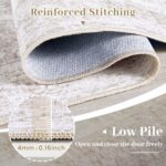 Area Rug 8x10 Living Room Rug, Machine Washable Vintage Distressed Medallion Rug Non-Slip Soft Low Pile Large Indoor Rugs for Bedroom Kitchen Dining Room Office(Beige,8'x10') - Image 8