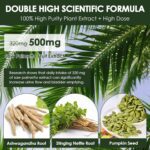 2Pack Organic Saw Palmetto - Prostate Health Supplements for Men with Ashwagandha Root, Stinging Nettle, Pumpkin Seed, Prostate Defend Propnietary Blend, DHT Blocker, 240 Count - Image 5