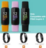 TiMOVO 5 Pack Sport Straps Compatible with Fitbit Inspire 3 Bands, Soft Silicone Sport Band for Women Men, Replacement Wristband for Fitbit Inspire 3 Tracker, Small, Black/Indigo/White/Gray/Pine Green - Image 3