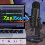ZealSound USB Microphone,Condenser Computer PC Mic,Plug&Play Gaming Microphones for PS 4&5.Headphone Output&Volume Control,Mic Gain Control,Mute Button Vocal,YouTube Podcast on Mac&Windows(Black) - Image 9