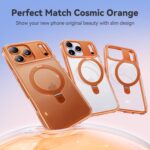 CASEKOO Official Cosmic Orange for iPhone 17 Pro Max Case with Ultra Magnetic Stand, Fit for MagSafe, 16FT Military Grade Protection, Kickstand for Viewing & Work for iPhone 17 Pro Max Case, Orange - Image 3