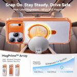 CASEKOO Official Cosmic Orange for iPhone 17 Pro Max Case with Ultra Magnetic Stand, Fit for MagSafe, 16FT Military Grade Protection, Kickstand for Viewing & Work for iPhone 17 Pro Max Case, Orange - Image 4