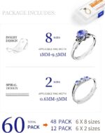 ELETIUO Ring Size Adjuster for Loose Rings - 60Pack, 2 Styles, Ring Guard, Ring Sizer, 10 Sizes Fit for Man and Woman - Image 3