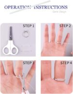 ELETIUO Ring Size Adjuster for Loose Rings - 60Pack, 2 Styles, Ring Guard, Ring Sizer, 10 Sizes Fit for Man and Woman - Image 6