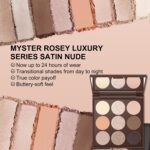 Neutral Eyeshadow palette, Nude eye shadow palette, High-Pigment eyeshadow makeup palette with Mirror, Long-lasting Wear, Vegan, Cruelty-free - 0.5oz - Image 5