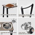 Elevated Dog Bowls for X-Large & Large Dogs, 16” Tall Raised Feeder Stand with 2×3000ML Stainless Steel Bowls and Slow Feeder, Heavy-Duty Dog Food & Water Bowl Set - Image 7