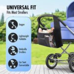 Stroller Organizer, New Fabric Design, Holds 2 Cup Holders for Baby Products, Multiple Pockets for Storing Diapers and Toys, Suitable for All Off-Road Models - Image 3