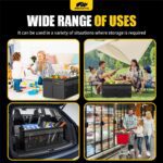 MIKKUPPA Car Trunk Organizer - 65L Collapsible Trunk Organizer with Lid, Sturdy Car Storage for SUV Auto Truck Van with Adjustable Straps and Non Slip Bottom (Black) - Image 7