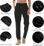 Men's Lightweight Quick Dry Hiking Running Pants Outdoor Sports Breathable Zipper Pockets Athletic Work Pants - Image 3
