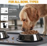 Hubulk 100% Waterproof Silicone Pet Feeding Mat with Raised Edge for Food and Water, Dog Bowl Mats, Cat Bowls Placemat with High Lip Protects Floor for Cats and Dogs (Gray, 16" L x 10" W) - Image 7