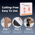 IEADEN Precut Kinesiology Tape for Knees, 20 Pcs, 5 Colors - Knee Support & Stability, Knee Pain Relief Athletic Tape - Waterproof & Elastic, Breathable Hypoallergenic Latex-Free Tape - Image 3