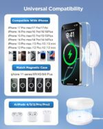 Magnetic Wireless Magsafe Charger iPhone: Fast Charging Pad for iPhone 17/16/15/14/13/12 Series & AirPods Pro 4-2, Strong Magnet, Dual Ports, Case-Friendly, Lightweight for Travel Home Office Desk - Image 4