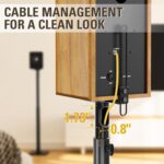 Mounting Dream Black Alloy Steel Speaker Stands, Height Adjustable Bookshelf Speaker Stand Pair, Universal Fit, 11 lbs Capacity, Set of 2 for Bose Polk JBL Sony Yamaha - 42" Max Height - Image 5