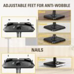 Mounting Dream Black Alloy Steel Speaker Stands, Height Adjustable Bookshelf Speaker Stand Pair, Universal Fit, 11 lbs Capacity, Set of 2 for Bose Polk JBL Sony Yamaha - 42" Max Height - Image 6