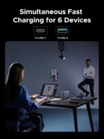 UGREEN Nexode 500W GaN Charging Station, 6-Port USB-C & USB-A with 240W Single Port, Smart Temperature Control & Space-Saving Design for iPhone 17/16/15, Galaxy S25/S24, MacBook Pro/Air, iPad, Laptops - Image 4