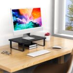 BESIGN MS01 Monitor Stand Riser, Height Adjustable Laptop Stand, Computer Monitor Stand for Monitor, Computer,Laptop,Printer (Black) - Image 4