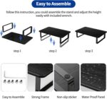 BESIGN MS01 Monitor Stand Riser, Height Adjustable Laptop Stand, Computer Monitor Stand for Monitor, Computer,Laptop,Printer (Black) - Image 5