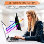 Nano Laptop Privacy Screen 16 Inch 16:10, No Glue Computer Monitor Privacy Shield, Matte Anti Glare Blue Light Filter Compatible with Lenovo Hp Dell Acer Asus Thinkpad Envy Xps - Image 6