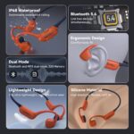 Bone Conduction Headphones, IP68 Waterproof Swimming Headphones with MP3 Mode 32GB Memory, Bluetooth 5.4, Open-Ear Design, Secure Fit for Running, Fitness and Cycling - Image 6