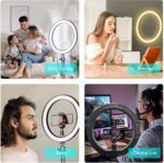 12" RGB Ring Light Bundle with 55-inch Adjustable Reflector Stand- Suitable for Phones and Cameras, Adjustable Ring Light for Tiktok/YouTube/Photography/Makeup - Image 4