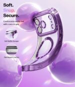 Meifigno Designed for iPhone 17 Pro Case 6.3", [Glitter Card & Wrist Strap] [Compatible with MagSafe] [2X HD Screen Protectors] Surround Raised Lens Protection for 17 Pro Phone Case for Women, Purple - Image 7