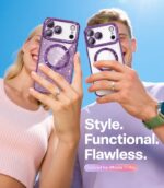 Meifigno Designed for iPhone 17 Pro Case 6.3", [Glitter Card & Wrist Strap] [Compatible with MagSafe] [2X HD Screen Protectors] Surround Raised Lens Protection for 17 Pro Phone Case for Women, Purple - Image 9