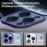 BENTOBEN for iPhone 16 Pro Case with Camera Control Capture Button [Compatible with Magsafe] Curly Wave Frame Magnetic Translucent Matte Bumper Shockproof Women Girls Case for iPhone 16 Pro, Blue - Image 9